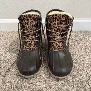Leopard Print Women's Boots